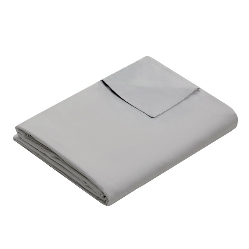 Weighted Idea Cooling Weighted Blanket Cover 60"x80" Queen Size (Comfortable and Breathable Fabric, Light Grey) - Image 1